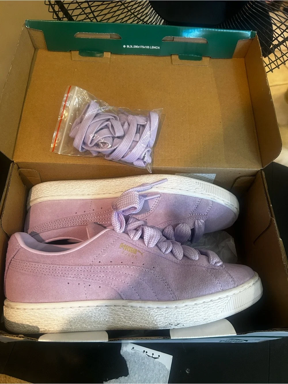 Puma Lilac Suede Women's Lace-Up Sneakers